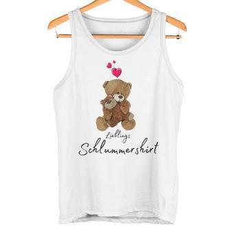 Favourite Teddy Bear Sleep With Heart Pyjamas Teddy Tank Top - Geschenkecke