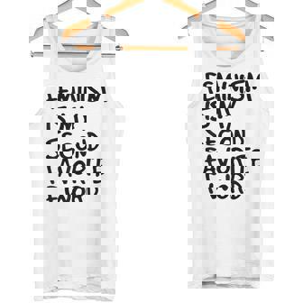Feminism Is My Second Favorite F Word Idea De Regalo Divertida Camiseta sin mangas - Regaloses