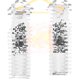 Feral And Pregnant Leave Me Alone Pregnancy Opossum Tank Top - Monsterry