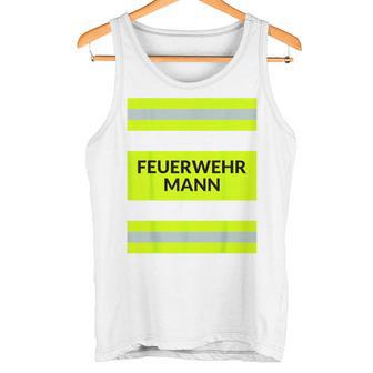 With Firefighter Costume Carnival Profession Red Tank Top - Geschenkecke