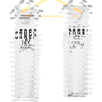 Fitness Saying Stronger Than Yesterday Blue Tank Top - Geschenkecke