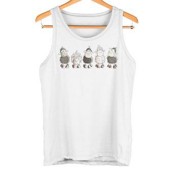 Five Wool Sheep I Sheep With Comic Sheep Tank Top - Geschenkecke