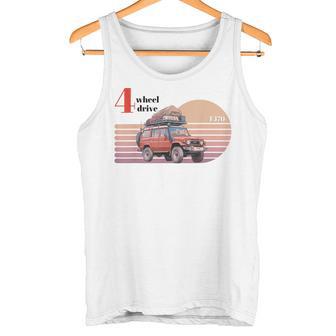 FJ70 4 Wheel Drive 4x4 Off Road Adventure Tank Top - Monsterry