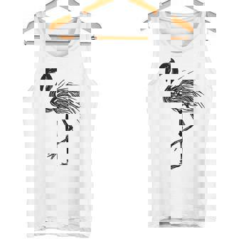 Flamingo Abstract Art Drawing Illustration Sketch Animal Tank Top Tank Top - Monsterry