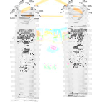 Fluffy The Cat Travels In Turin Moscow Los Angeles Paris Tank Top - Monsterry