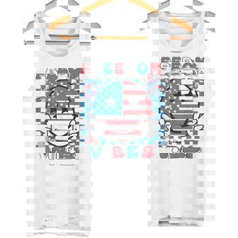 Freedom Vibes 4th Of July America Independence Men Kid USA Tank Top - Monsterry
