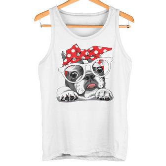 French Bulldog In Headband & Glasses Tank Top - Geschenkecke