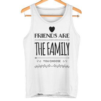 Friends Are The Family You Choose Amazing Heart Gray Tank Top - Geschenkecke