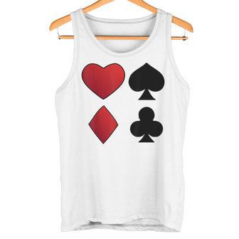 Poker Playing Cards Cross Heart Motif Card Fun Tank Top - Geschenkecke