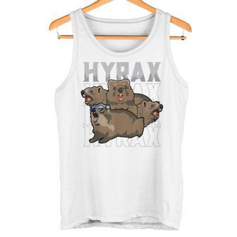 Rock Hyrax Meme Dassie Cute Animal Lover Gray Tank Top - Geschenkecke