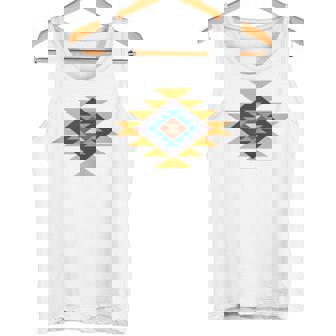 Geometric Indian Tribal Pattern Tank Top Tank Top - Monsterry