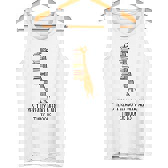 Giraffe Holding A Stack Of Books Yes I Really Do Need All Tank Top - Monsterry