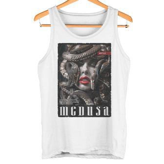 Goddess Snake Greek Mythology Backprint Medusa Tank Top - Geschenkecke