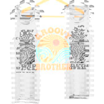 Groovy Brother 70s Aesthetic Nostalgia 1970's Retro Brother Tank Top - Monsterry