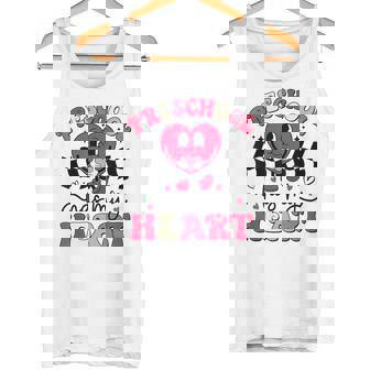 Groovy Preschool Has My Heart Teacher Valentine's Day Tank Top - Monsterry