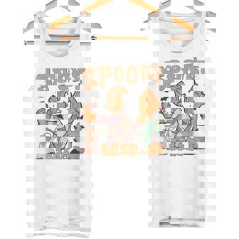 Groovy Spooky Babe Vibes Vintage Thick Thighs Halloween Vibe Tank Top - Monsterry