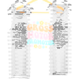 Gross Motor Promoter Groovy Physical Therapist PT Squad Tank Top - Monsterry