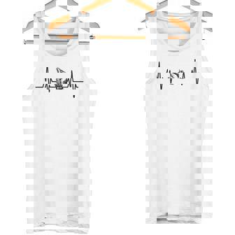 Heartbeat Ecg Excavadora Operador Construcción Excavadoras Camiseta sin mangas - Regaloses
