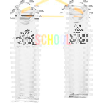 Hello School Rainbow First Day Of School Kid Shirt Tank Top - Monsterry