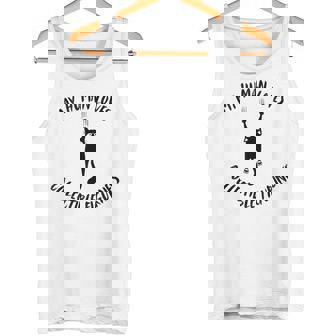 My Human Loves Collectible Figurines Cat Parent Hobby Tank Top Tank Top - Monsterry