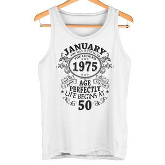 January 1975 50 Years Decoration 1975 50Th Birthday Tank Top - Geschenkecke