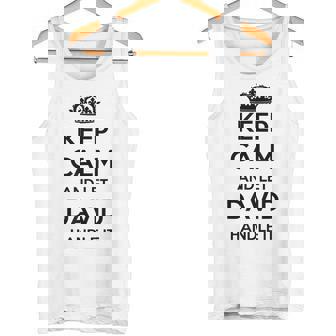 Keep Calm Handle It Nombre Personalizado Divertido David Camiseta sin mangas - Regaloses