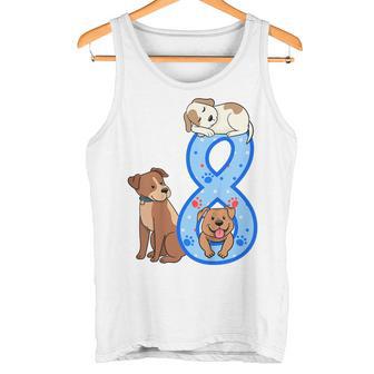 Kinder 8 Geburtstag Junge Hunde Outfit 8 Jahre Alt Welpe Tank Top - Geschenkecke