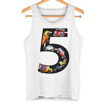 Kinder Geburtstags 5 Jahre Fahrzeuge Jungen 5 Geburtstag Tank Top - Geschenkecke