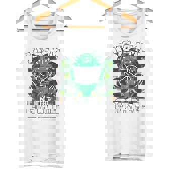 Kiss Me I Play Ice Hockey Goalie St Patricks Boys Kids Tank Top - Monsterry