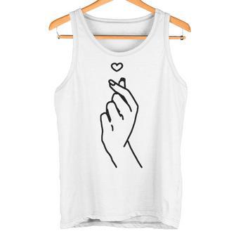 Korean Finger Heart Korean Graphic Kpop Love K-Pop Merch Tank Top - Geschenkecke