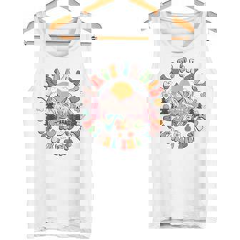 Last Trail Before The Veil Hiking Nature Bachelorette Groovy Tank Top - Monsterry
