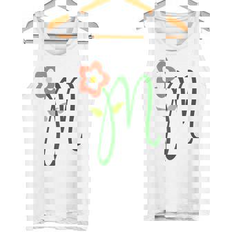 Letra M Inicial Flor Camiseta sin mangas - Regaloses