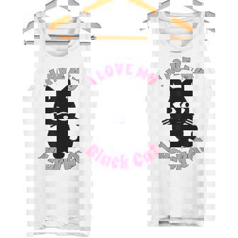 I Love My Cat Shirt Cute Kitty Halloween Kitten Tank Top - Monsterry