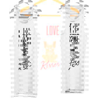 I Love French Kisses French Bulldog Doggy Frenchie Mom Tank Top - Monsterry
