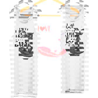 I Love French Kisses Cute French Bulldog Lover Dog Mom Tank Top - Monsterry