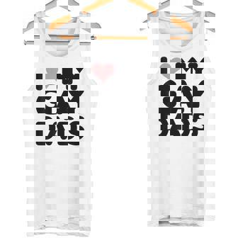 I Love My Gay Dads I Heart My Gay Dads LGBTQ Quotes Tank Top - Monsterry