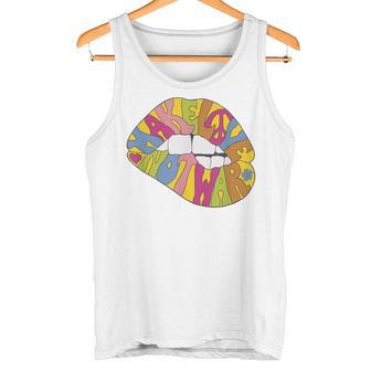 Make Love Not War 70Er Jahre Hippie Stil Tank Top - Geschenkecke