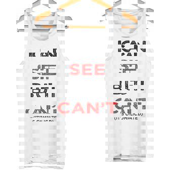 Low Vision For Blind Men For Blind People Blind Tshirt Tank Top - Monsterry