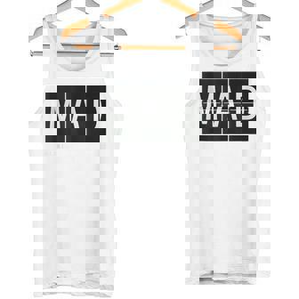 Mad Madrid Spanien Es Retro Travel Flughafen-Code-Geschenk Tank Top - Seseable