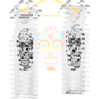 Masque De Fleurs Bleues Du Mexique Débardeur e - Cadeauxyz