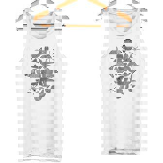 Monochromatic Diatoms Tank Top - Monsterry