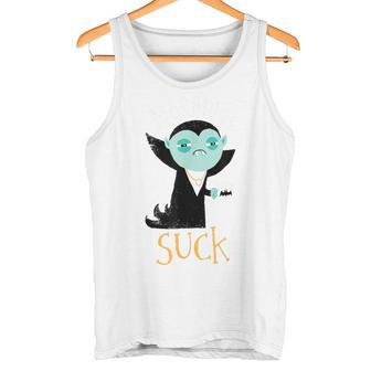 Mornings Suck Cute & Grumpy Morningampire Dm Gray Tank Top - Geschenkecke