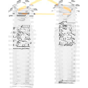 Motivo De Dinosaurio Para Colorear Y Pintar Para Niños Camiseta sin mangas - Regaloses