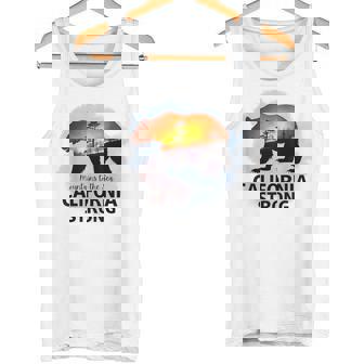 Mountains To Sea California Strong Bear Tank Top - Monsterry