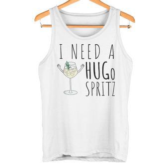 I Need A Hugo Spritz Summer Elderberry Prosecco Cocktail Hug Tank Top - Geschenkecke