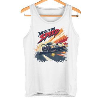 Need For Speed High-Octane Racing Graphic Gray Tank Top - Geschenkecke