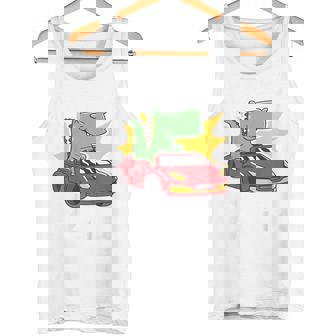 Niños Niños 2 Cumpleaños Coche De Carreras Dino Ya Tengo 2 Años Camiseta sin mangas - Regaloses