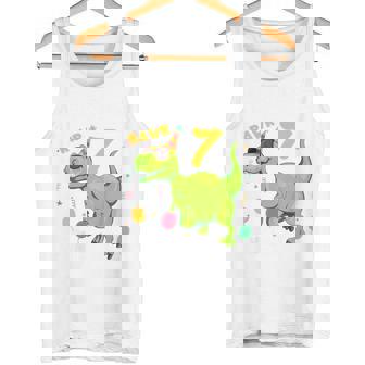 Niños 7 Años Para De Cumpleaños Dinosaurio Tengo 7 Años Niño Niña Camiseta sin mangas - Regaloses