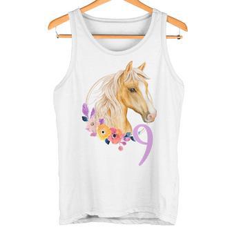 Niños Caballo 9 Cumpleaños 9 Años Nueve Finalmente 9 Cumpleaños Niña Camiseta sin mangas - Regaloses