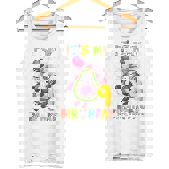 Niños Es Mi Noveno Cumpleaños Aguacate Comidaegana Niñas De 9 Camiseta sin mangas - Regaloses